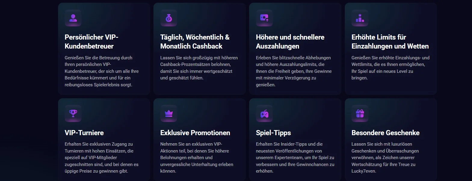 Lucky7even Casino VIP